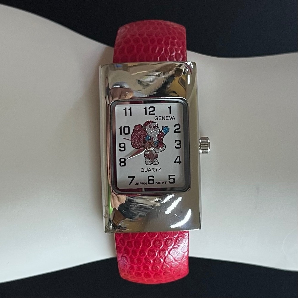 Geneva Quartz Watch Santa‎ Claus Red Brand
